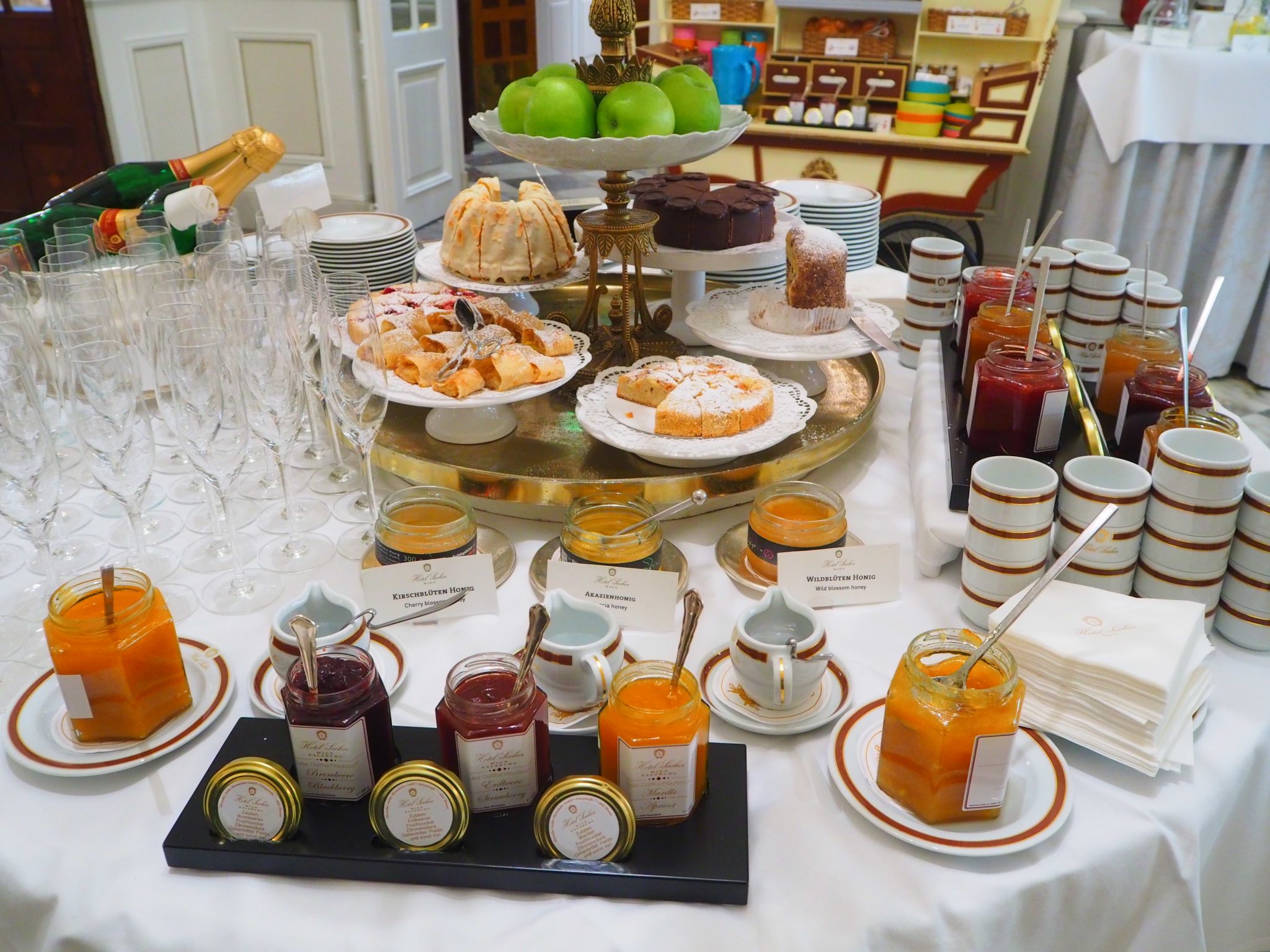 Breakfast Buffet at Hotel Review Vienna Sacher 2022 